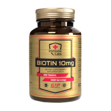 Биотин, Biotin 10 mg, Immune Labs, 250 таблеток