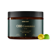 Добавка для здоровья, CBD Gummies 750 mg, Mind Shi, 30 жевательных конфет (Вишня-банан)