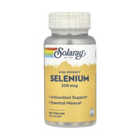 Селен, Selenium 200 mcg High Potency, Solaray, 100 капсул