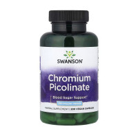 Вітаміни та мінерали, Chromium Picolinate 200 mcg, Swanson, 200 капсул