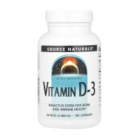Витамины, Vitamin D-3 2000 IU, Source Naturals, 100 капсул