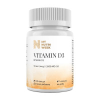 Витамины, Vitamin D3 2000IU (50 mcg), My Nutri Week, 120 капсул