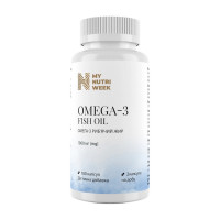 Омега-3, Omega-3 Fish Oil 1000 mg, My Nutri Week, 180 капсул