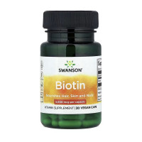 Биотин, Biotin 5,000 mcg, Swanson, 30 капсул