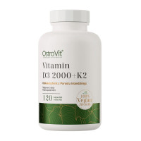 Вітаміни, Vitamin D3 2000 + K2, OstroVit, 120 капсул