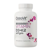 Вітаміни, Vitamin D3 + K2 softgels, OstroVit, 90 капсул