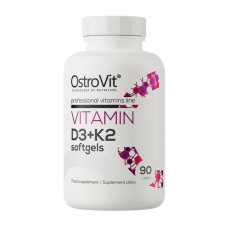 Vitamin D3 + K2 Softgels (90 caps)