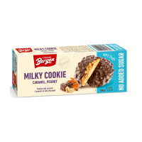 Протеиновый батончик, Original Milky Cookies, Bergen, 100 г (Карамель с арахисом)