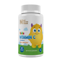 Вітаміни, Kids Vitamin C, My Nutri Week, 60 желейних пастилок (Апельсин)