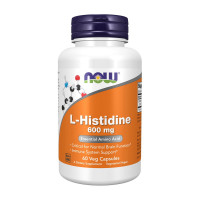 Аминокислоты, L-Histidine 600 mg, NOW, 60 капсул