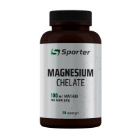 Магний, Magnesium Chelate 100 mg, Sporter, 90 капсул
