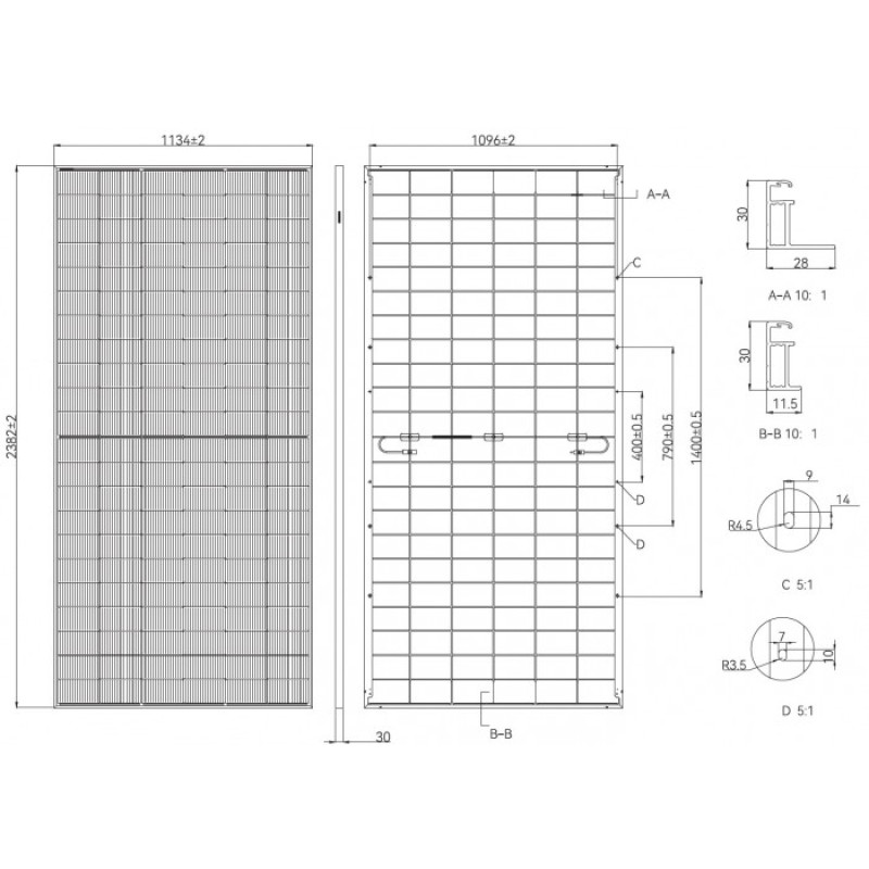 Солнечная панель Tongwei TWMNH-66HD625 BF