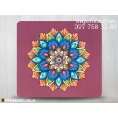 Килимок для Садху бордовий з малюнком «Мандала»