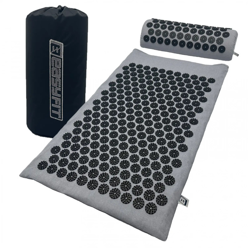 Набор для восстановления и релаксации EasyFit №1 "Релакс и Тонус 2в1". Состав набора: МФР набор для массажа EasyFit MioSet-L (3в1) и массажный коврик Кузнецова с подушкой.