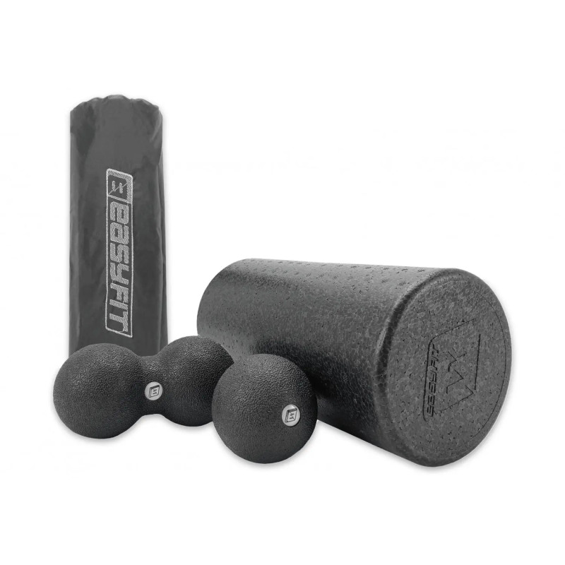 Набор для восстановления и релаксации EasyFit №1 "Релакс и Тонус 2в1". Состав набора: МФР набор для массажа EasyFit MioSet-L (3в1) и массажный коврик Кузнецова с подушкой.