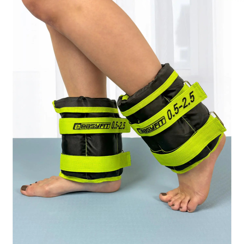 Набор для комплексных тренировок EasyFit №2 "Pro Fit 2в1". Состав набора: двухслойные резиновые петли EasyFit (4в1), сопротивление 2-45 кг + наборные утяжелители  для ног и рук EasyFit (вес 0,5-2,5 кг)